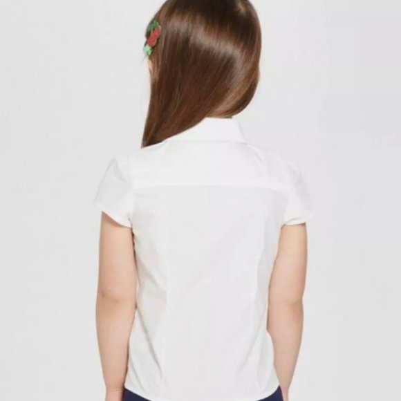 Cat & Jack Girls Short Sleeve Woven Blouse Uniform - Picture 3 of 3